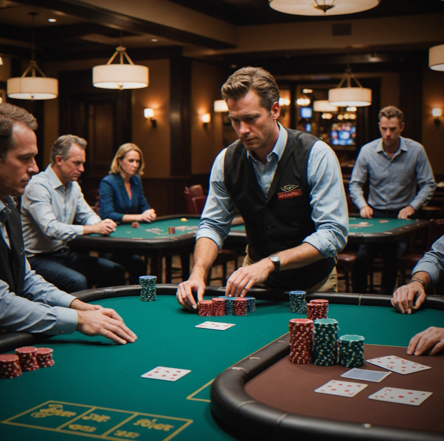 Speed cloth felt on a tournament table with padded rail running along the edge